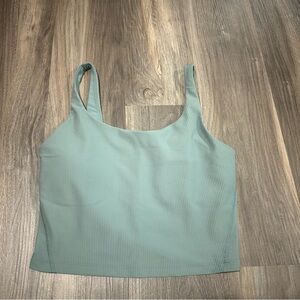 Old navy blue ribbed cropped workout tank top